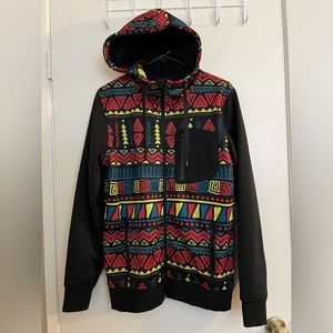 Men’s EMPYRE zipped hooded jacket, soft fabric, multicolor, size small